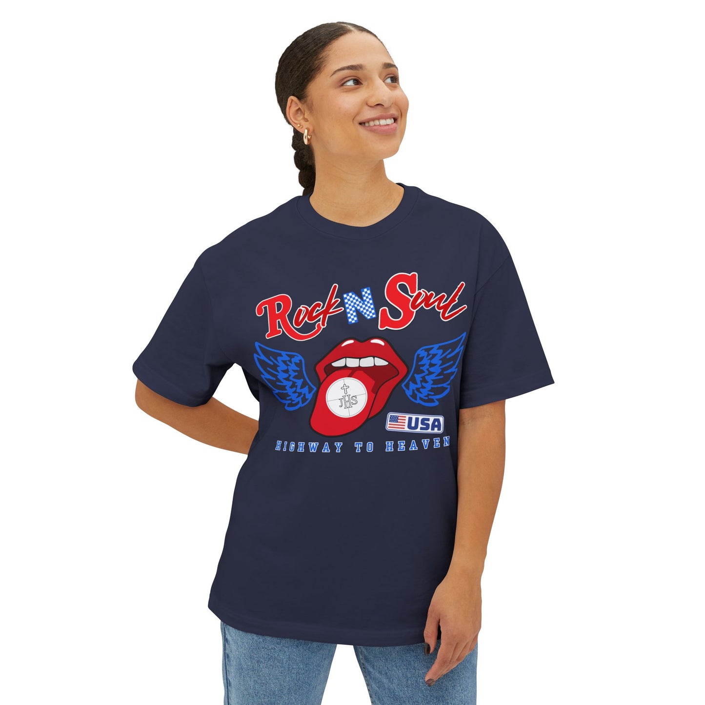 ROCK AND SOUL BOXY TEE