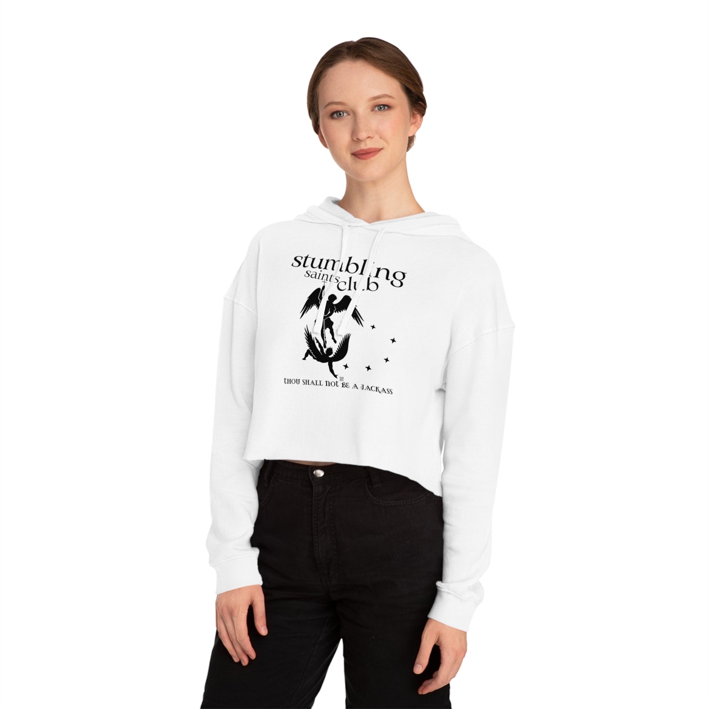 STUMBLING SAINTS CROP HOODIE