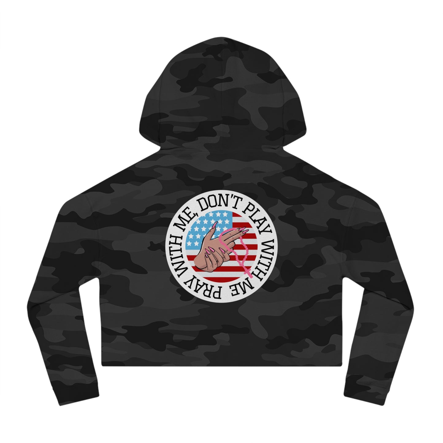 BLESSED BATTLEFIELD USA CROP HOODIE