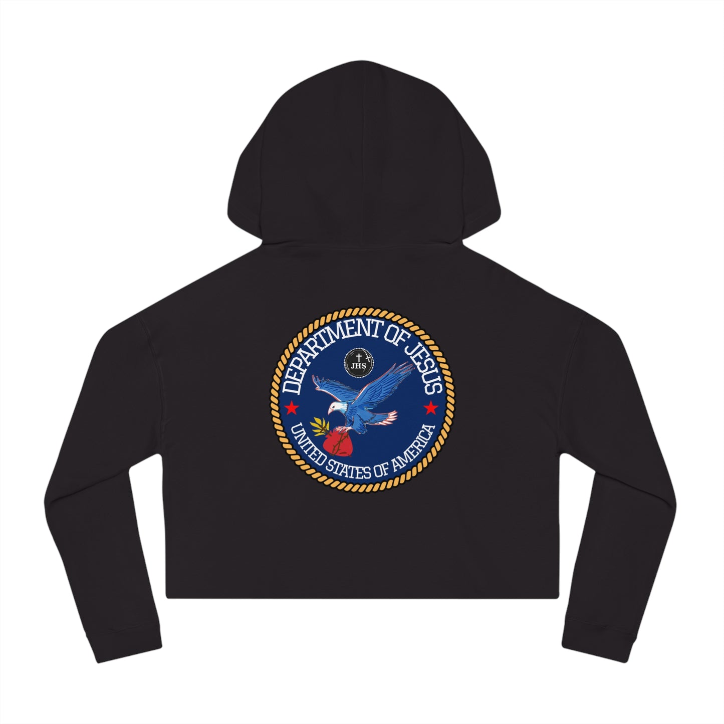 JESUS & JUSTICE USA CROP HOODIE