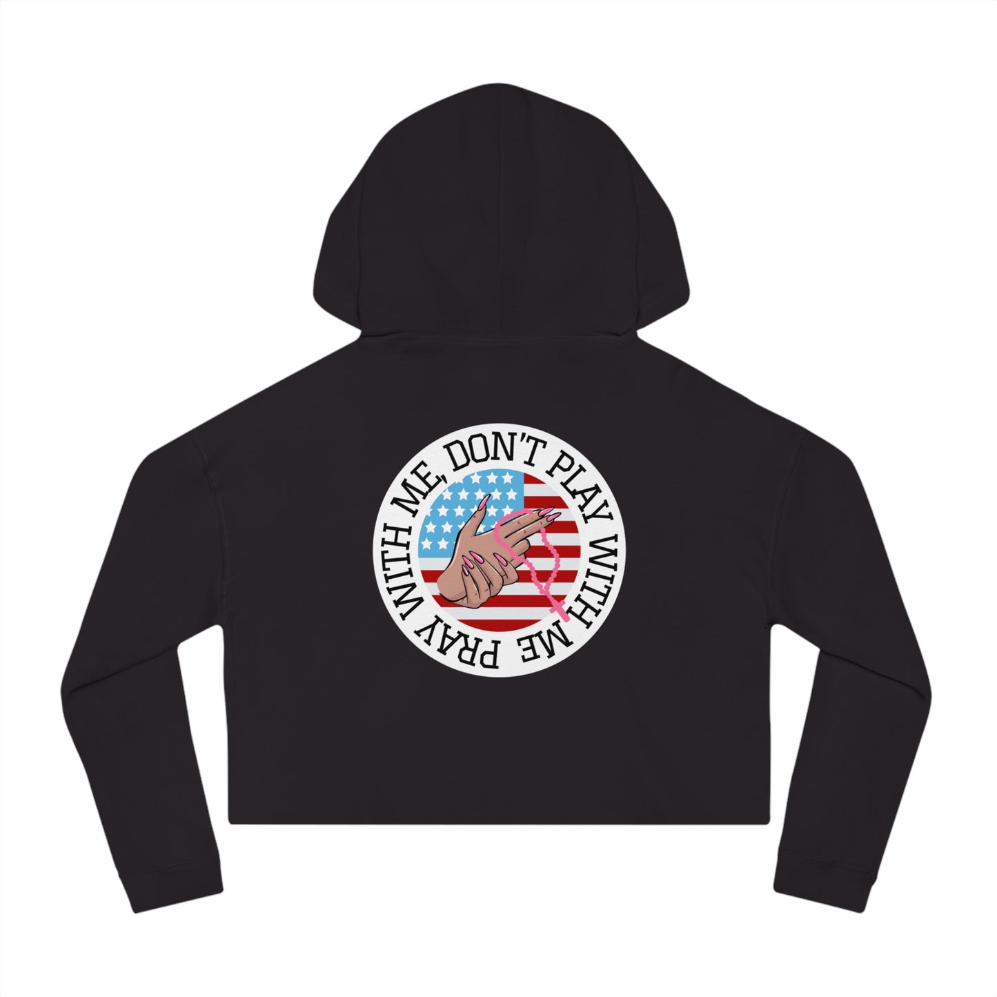 BLESSED BATTLEFIELD USA CROP HOODIE