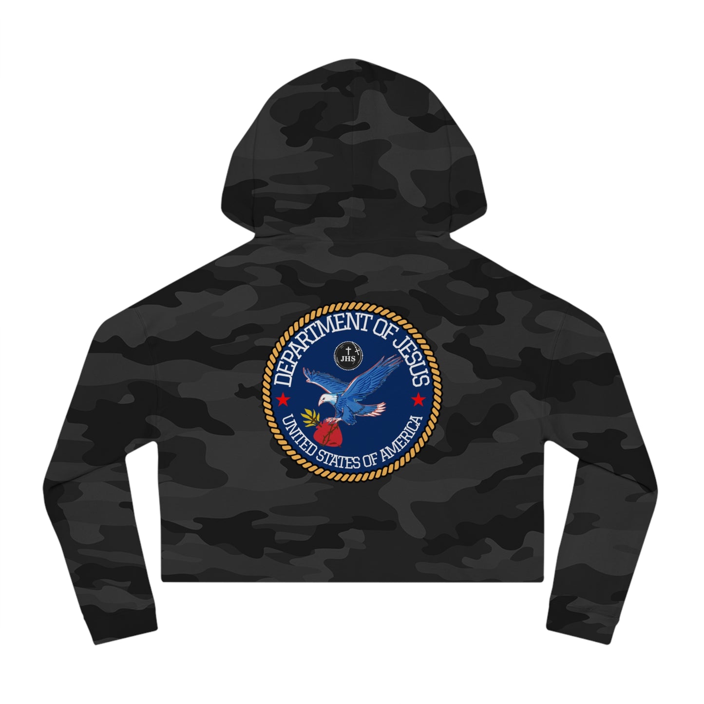 JESUS & JUSTICE USA CROP HOODIE