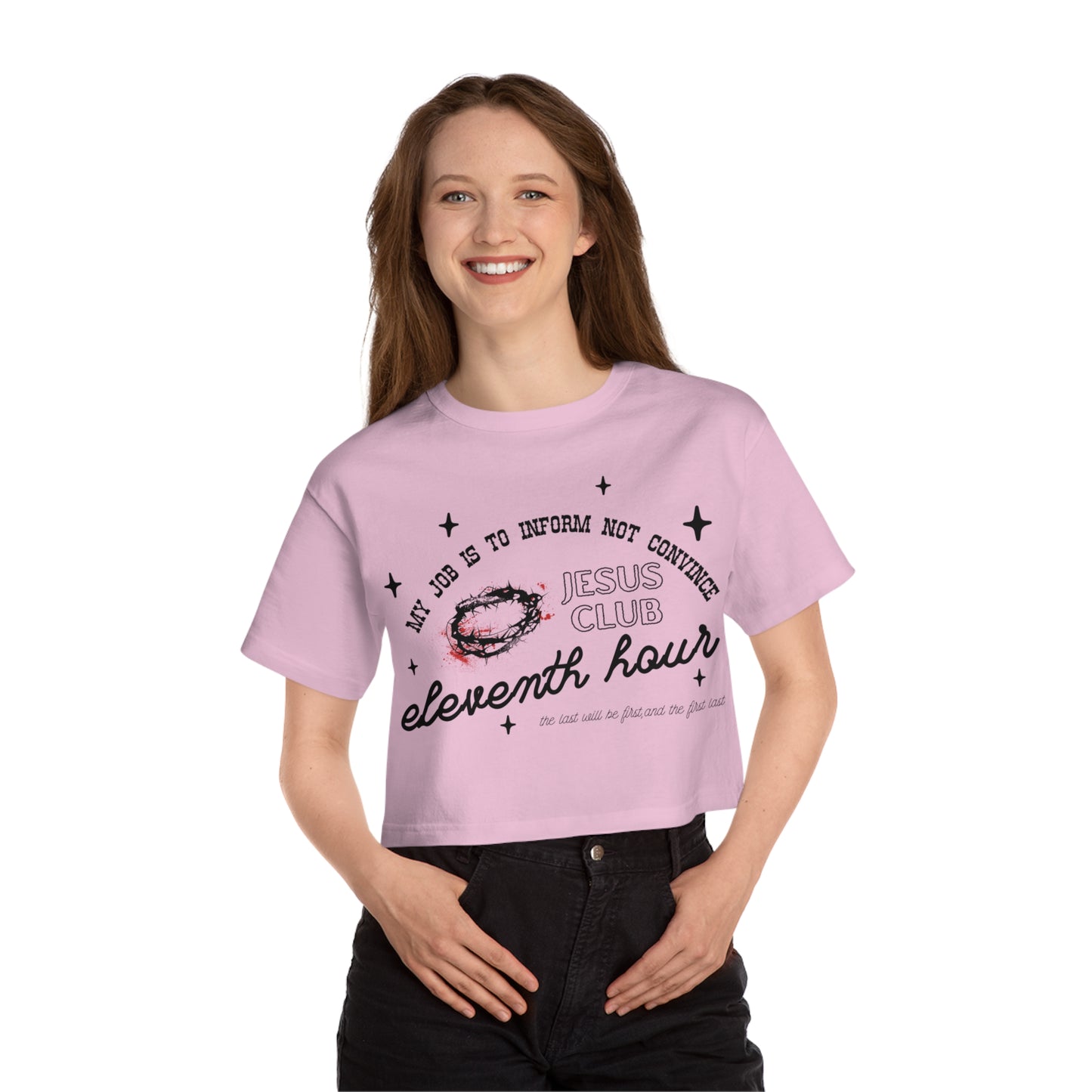 JESUS CLUB CROP TEE