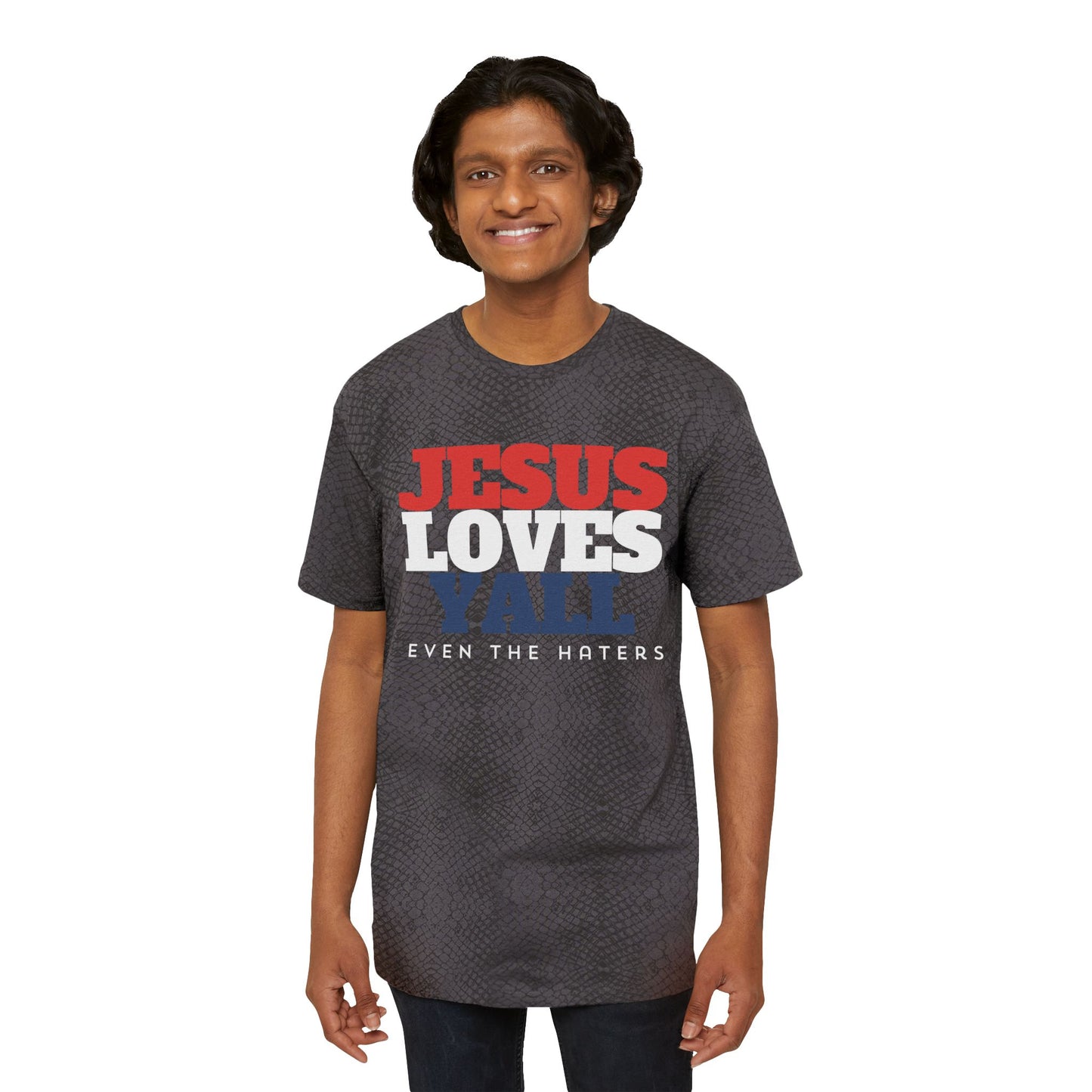 JESUS LOVES YALL PATTERN TEE