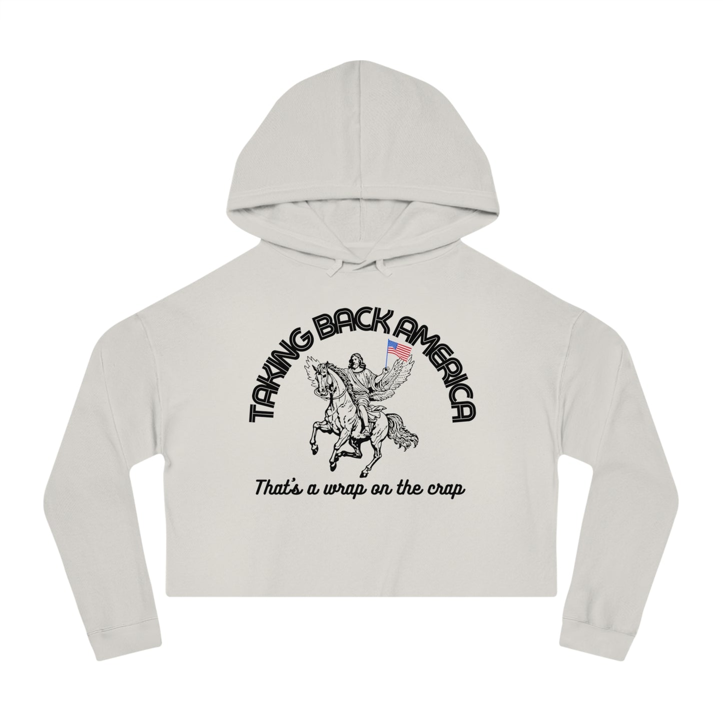 TAKING BACK AMERICA CROP HOODIE