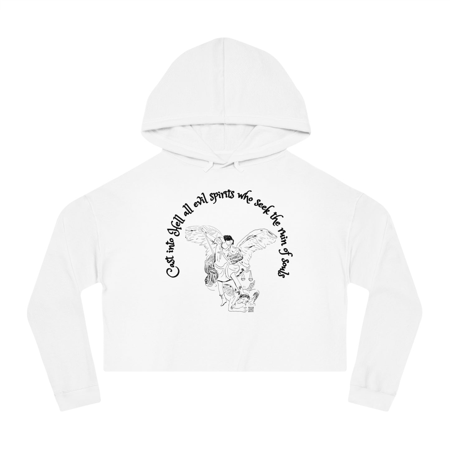 CAST INTO H3LL CROP HOODIE