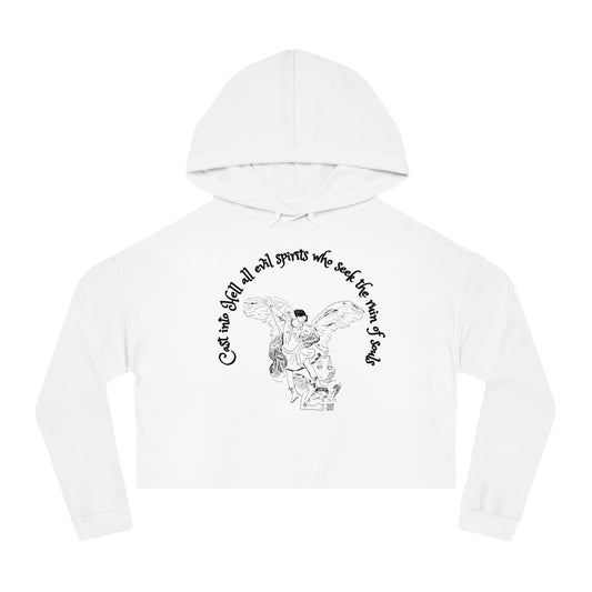 CAST INTO H3LL CROP HOODIE