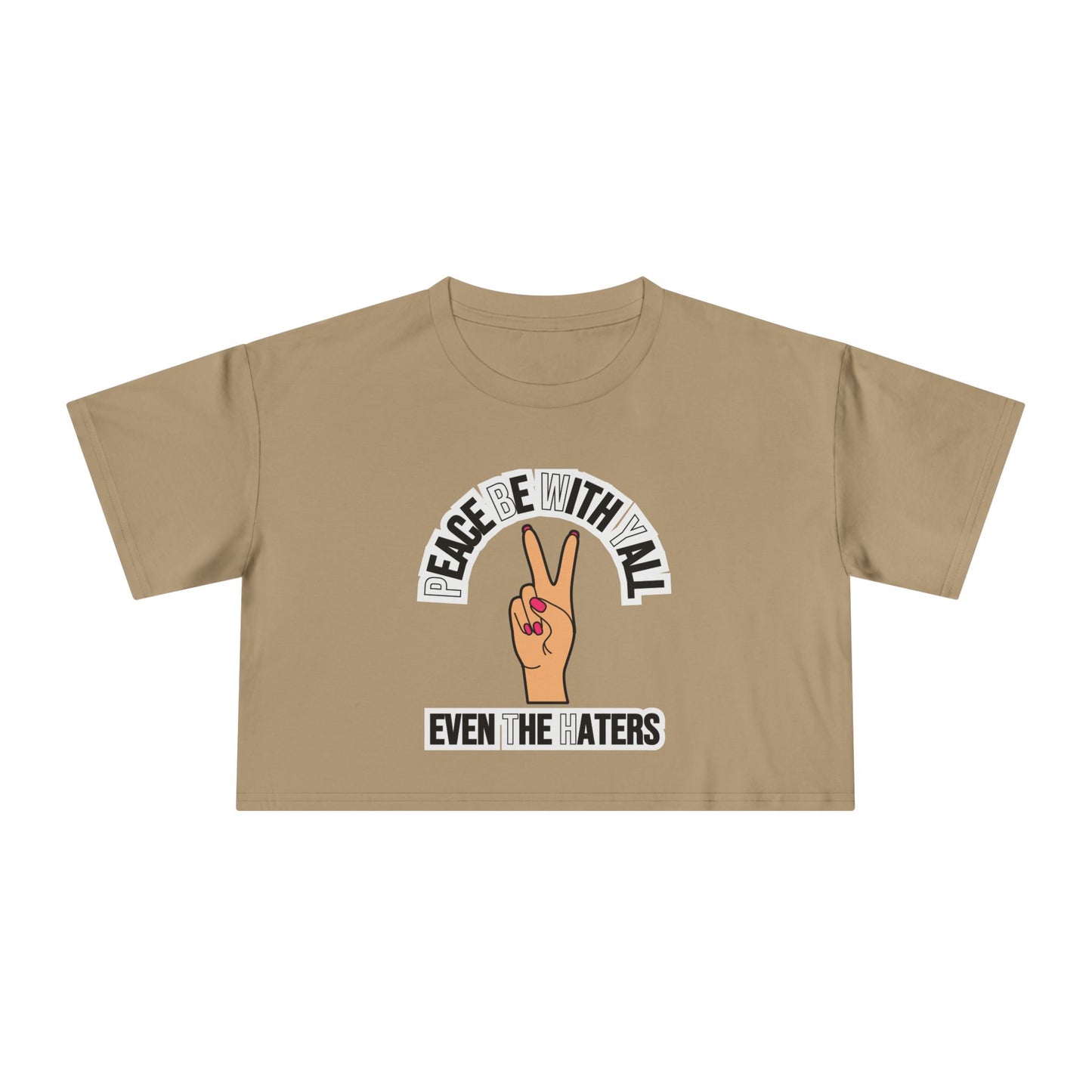 PEACE BE WITH YALL CROP TEE