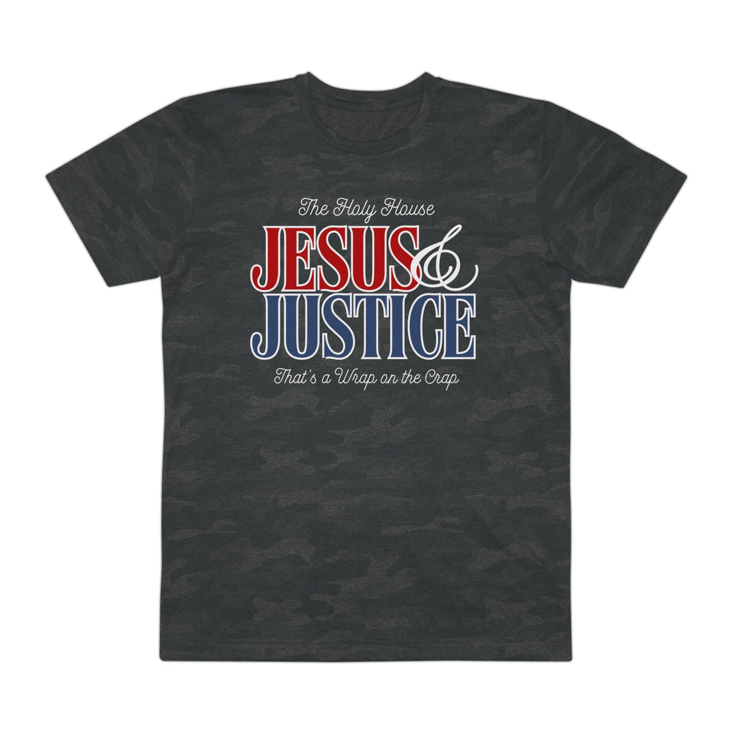 JESUS AND JUSTICE PATTERN TEE