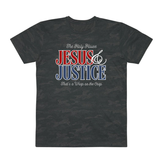 JESUS AND JUSTICE PATTERN TEE