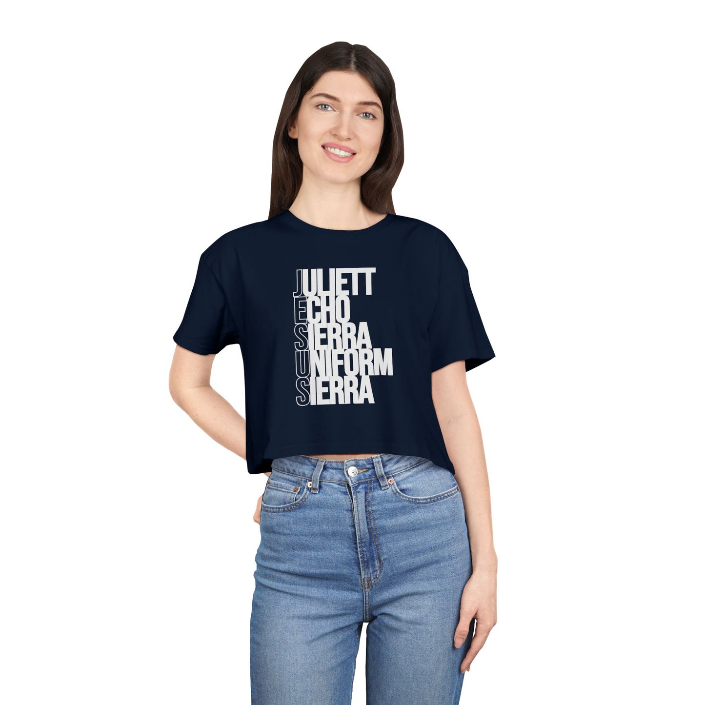 J E S U S CROP TEE