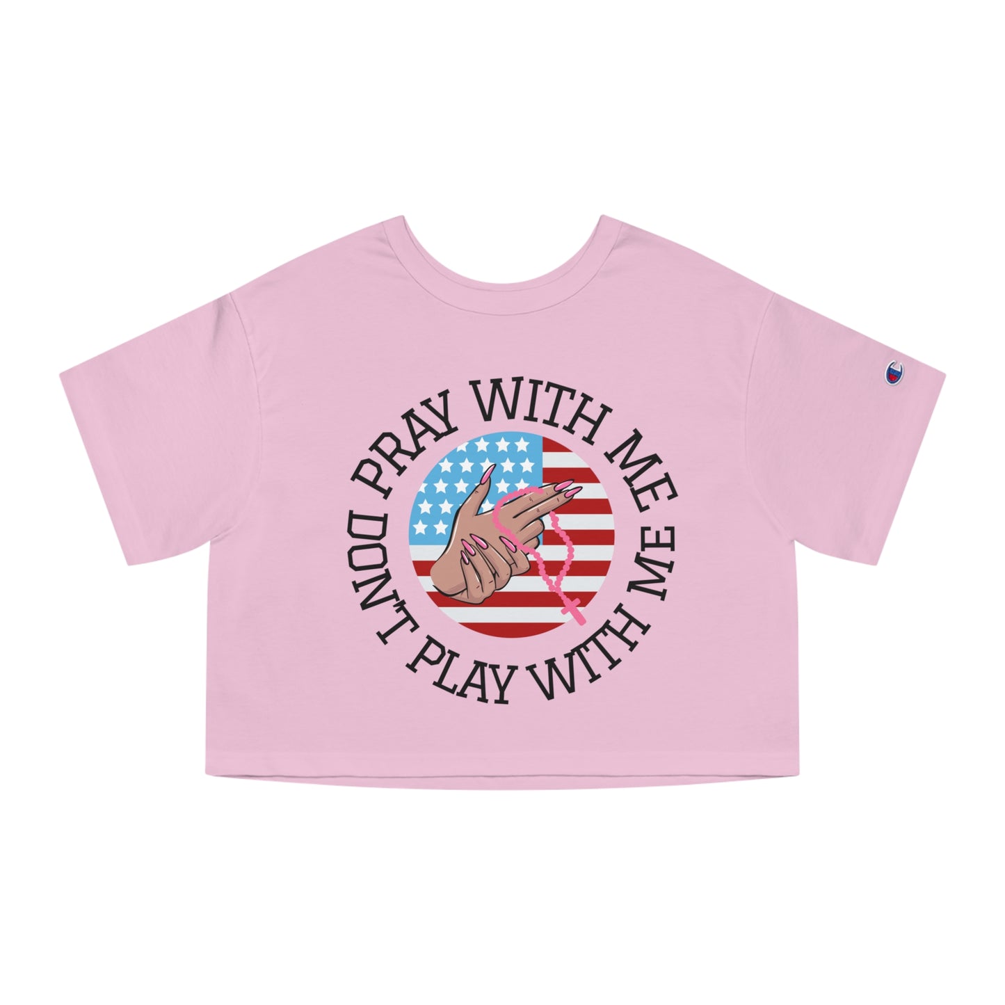 PRAY DON'T PLAY CROP TEE