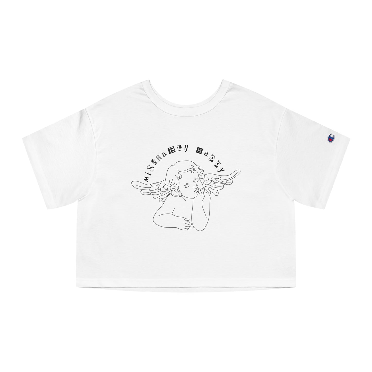 MISERABLY HAPPY X GIDDY UP CROPTOP