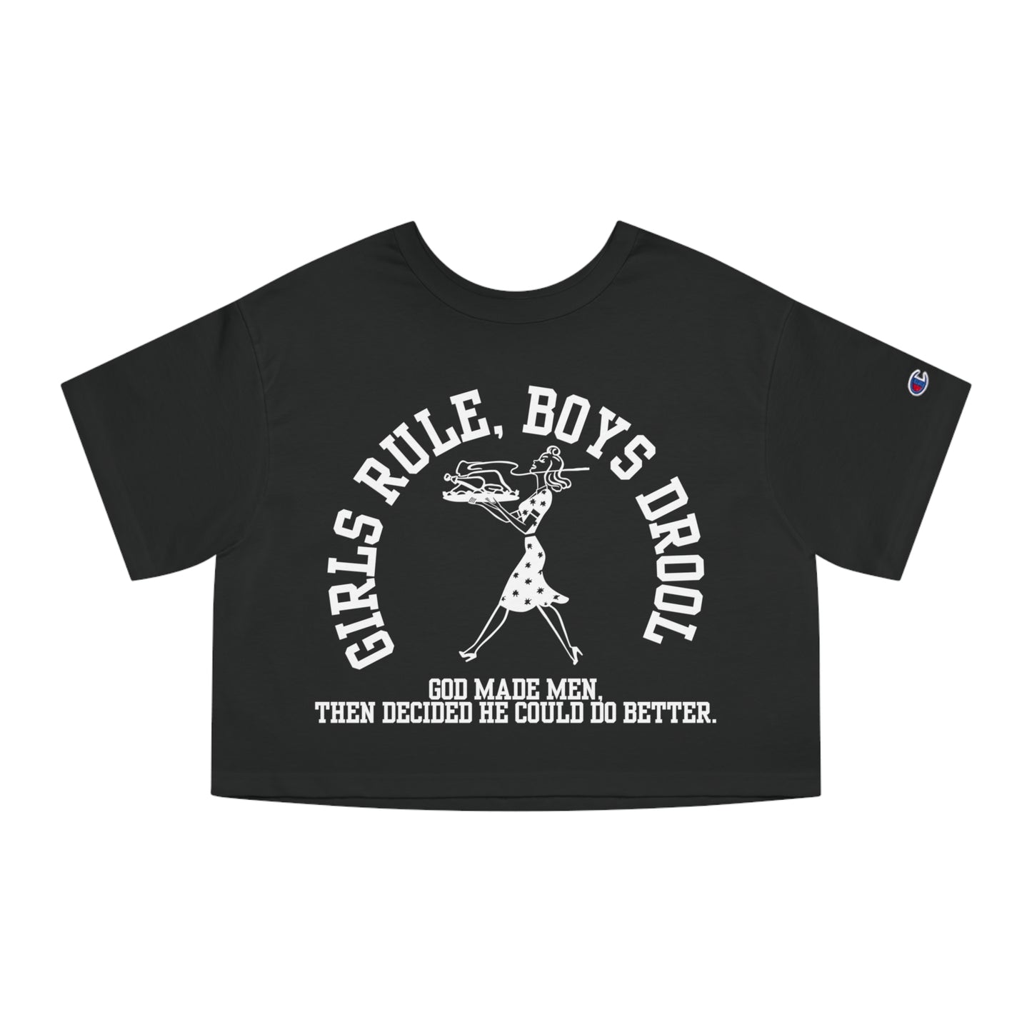 GIRLS RULE BOYS DROOL CROP TEE