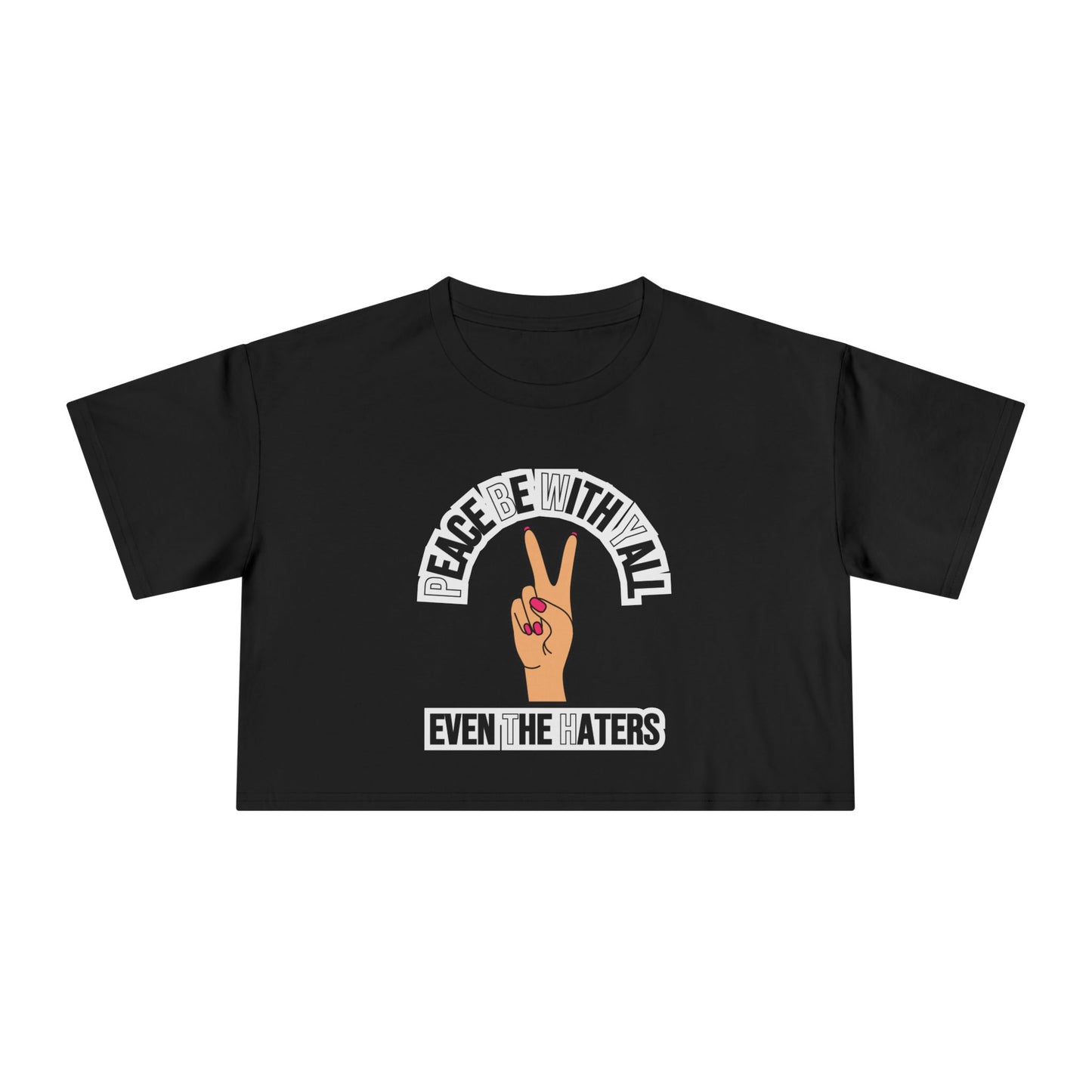 PEACE BE WITH YALL CROP TEE