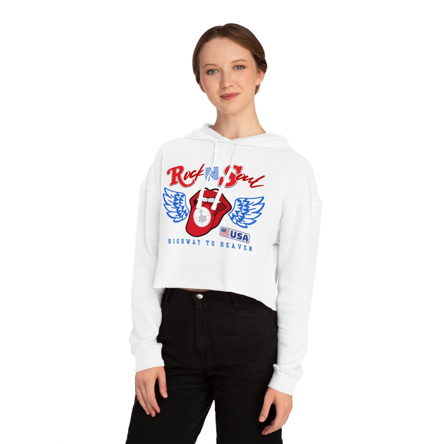 ROCK & SOUL CROP HOODIE