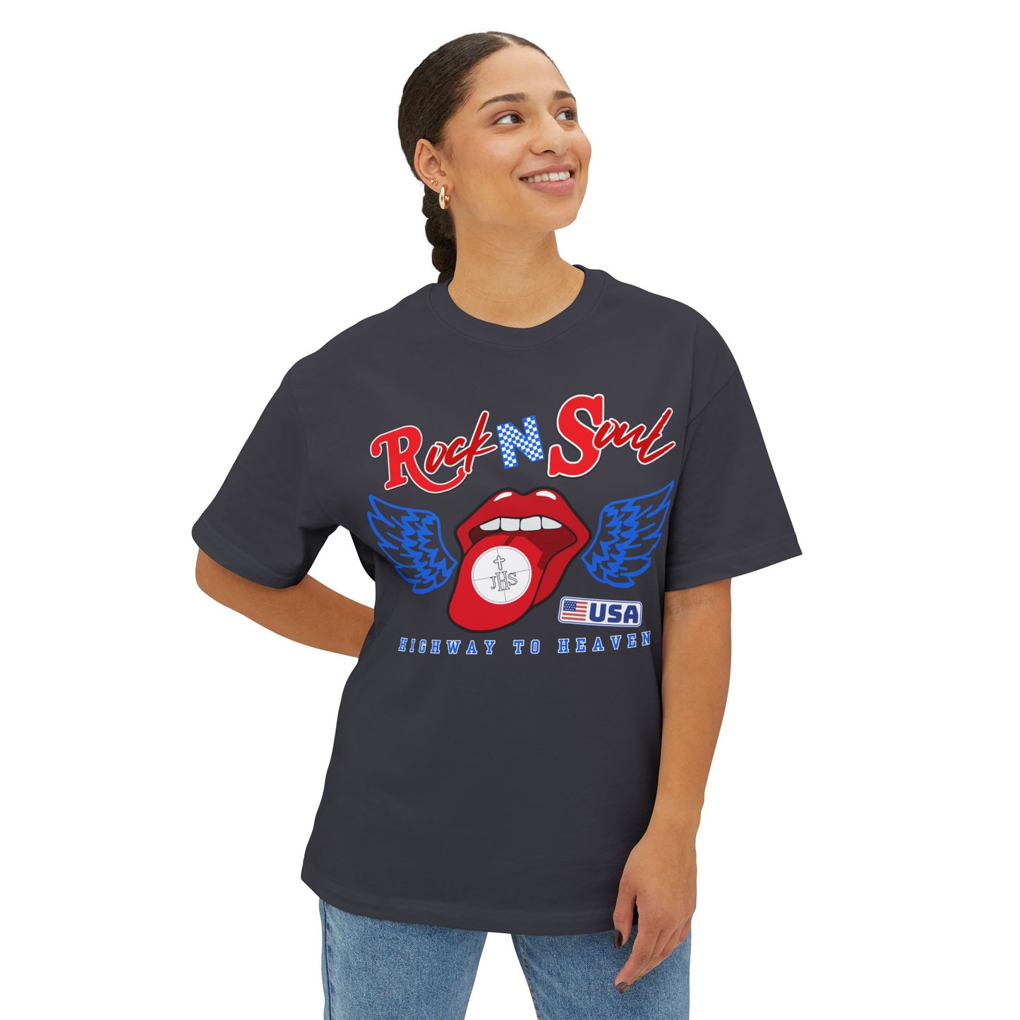 ROCK AND SOUL BOXY TEE