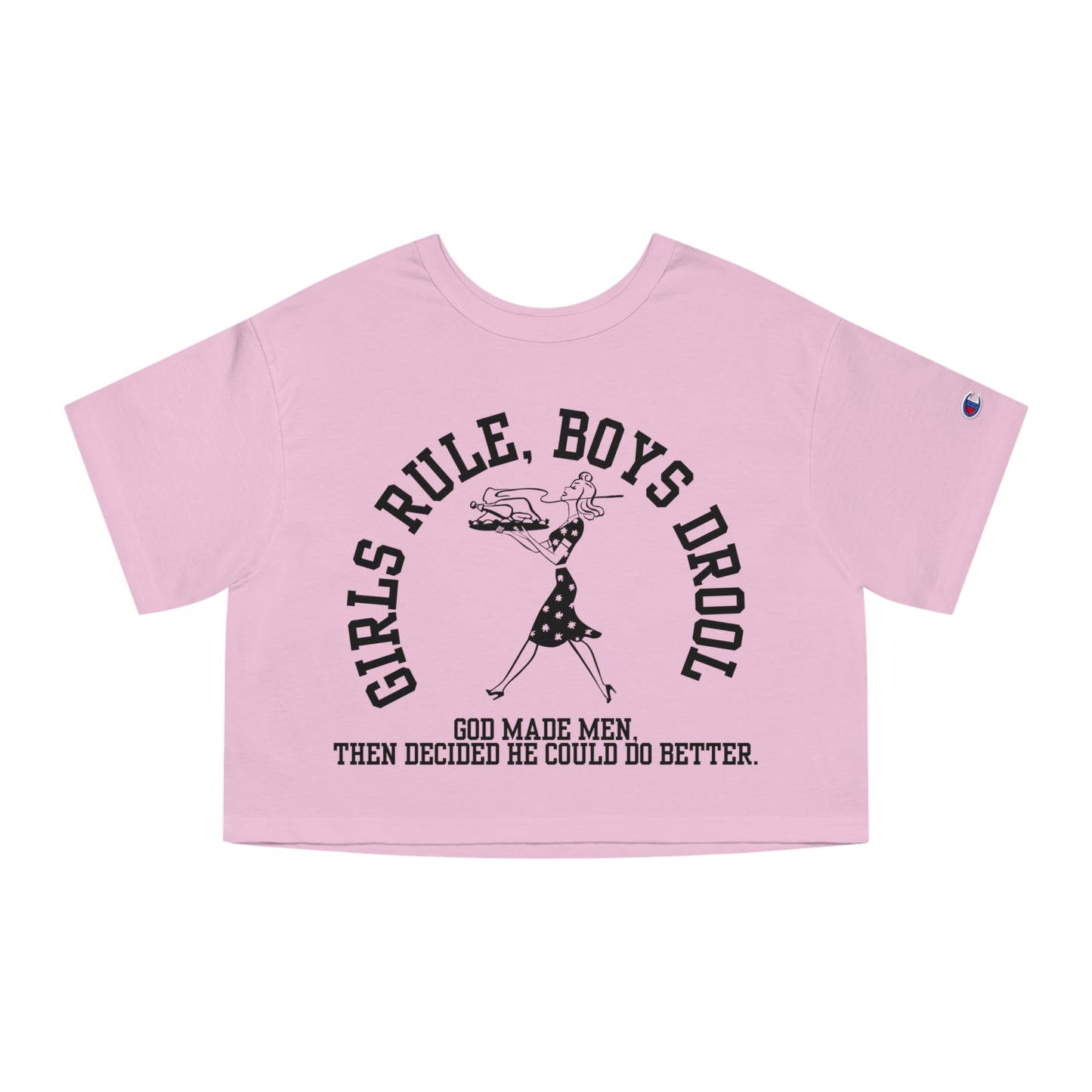GIRLS RULE BOY DROOL CROP TEE