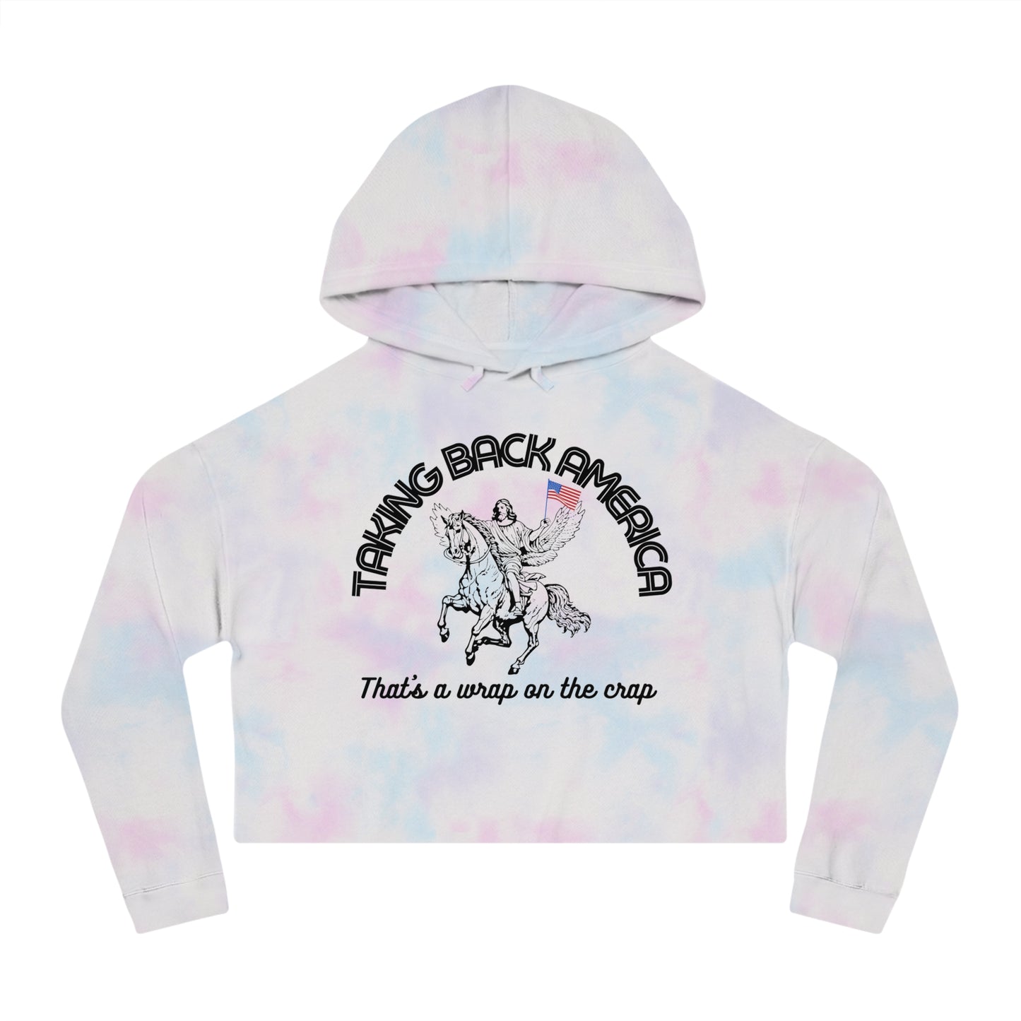TAKING BACK AMERICA CROP HOODIE