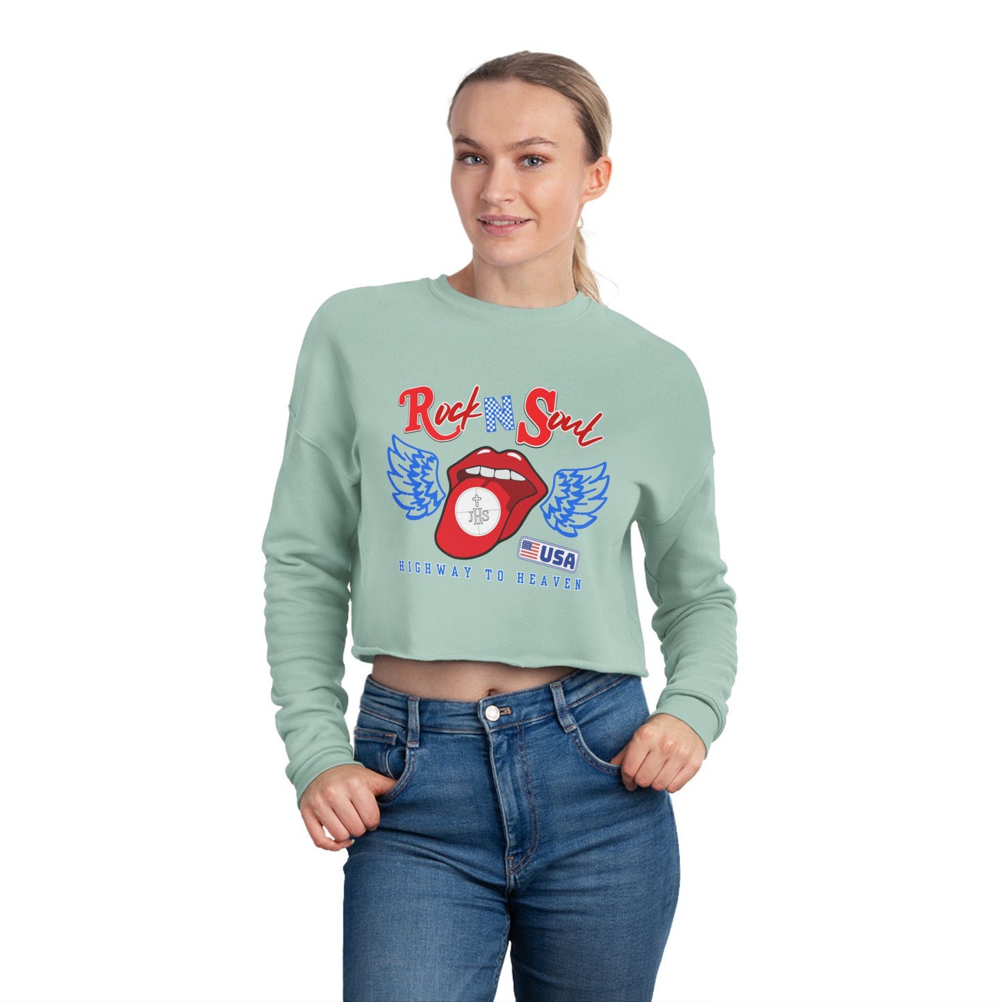 ROCK N SOUL CROP SWEATSHIRT