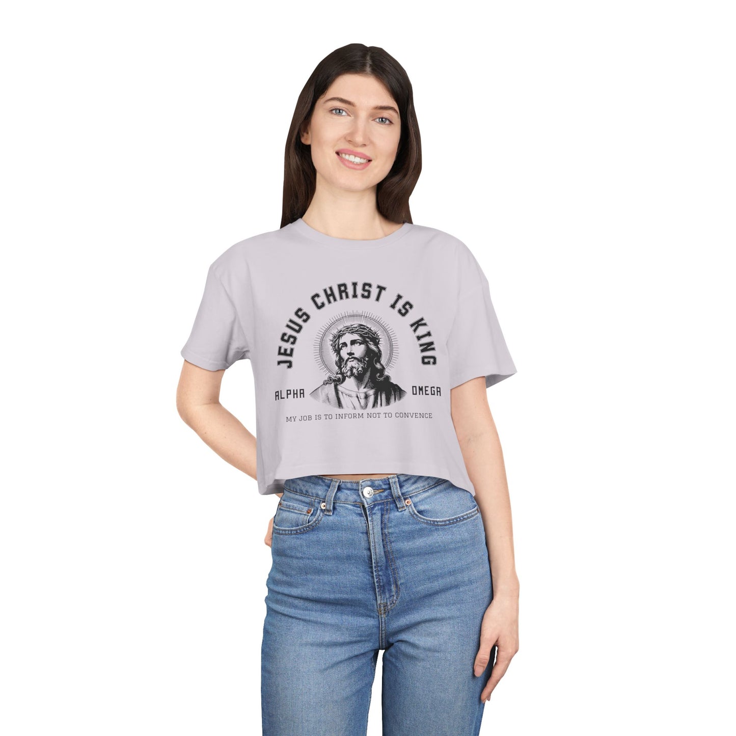 INFORM NOT CONVINCE CROP TEE