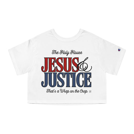 JESUS & JUSTICE CROP TEE