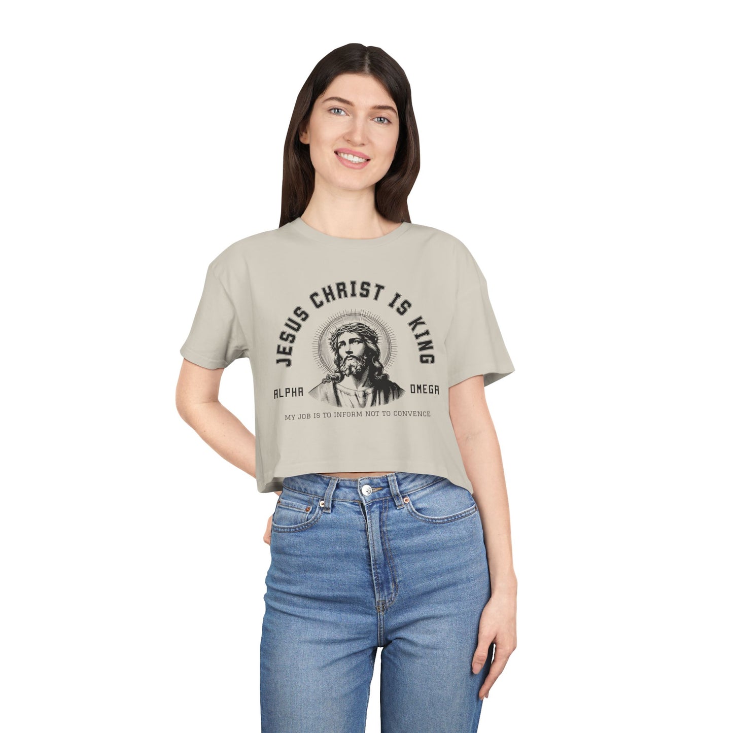 INFORM NOT CONVINCE CROP TEE