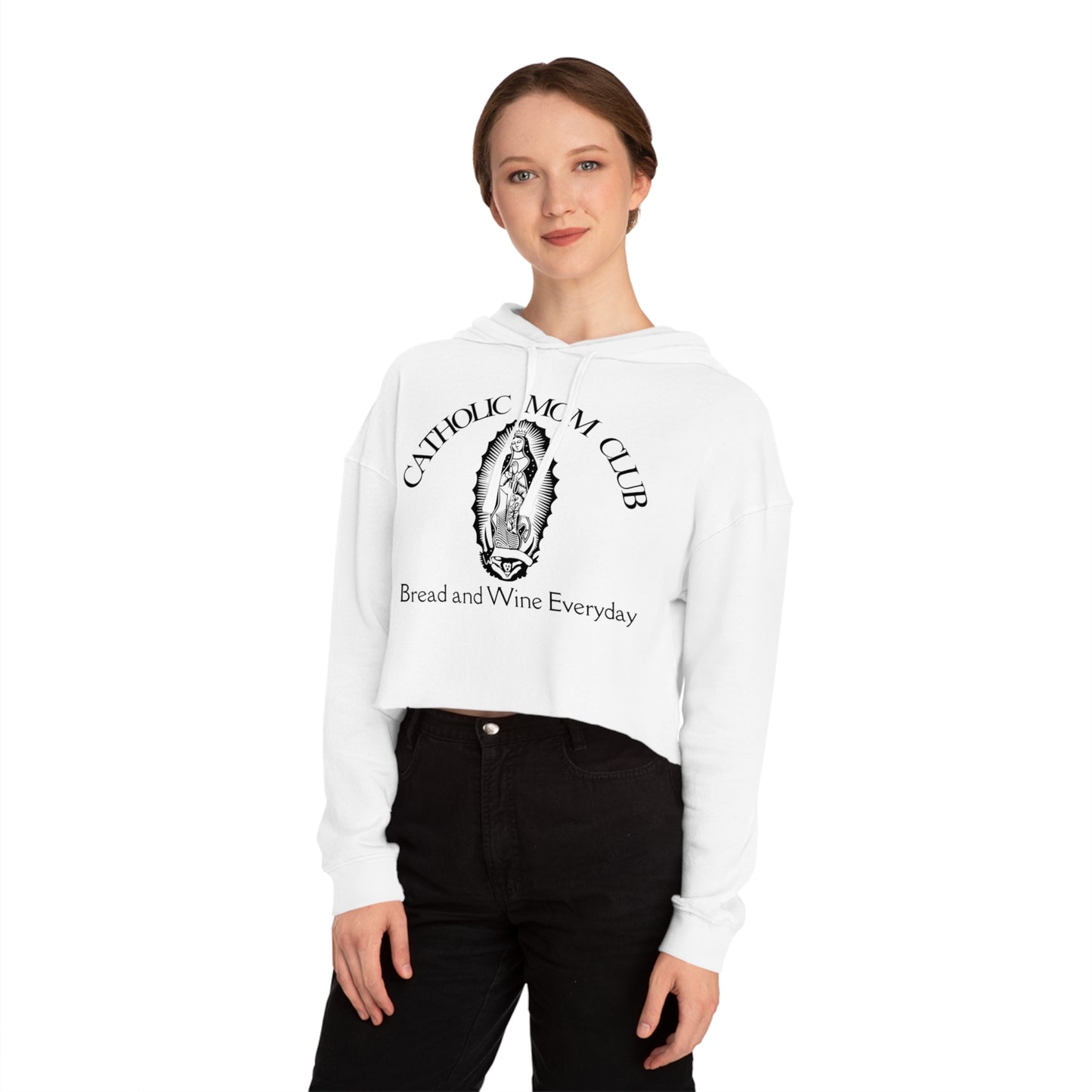 DONT PLAY MOM CLUB CROP HOODIE