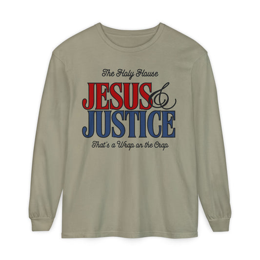 JESUS & JUSTICE LONGSLEEVE TEE