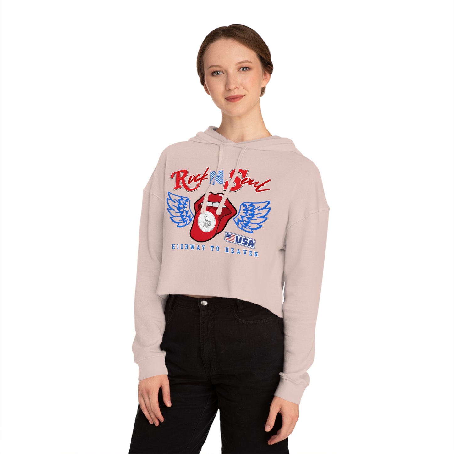 ROCK & SOUL CROP HOODIE