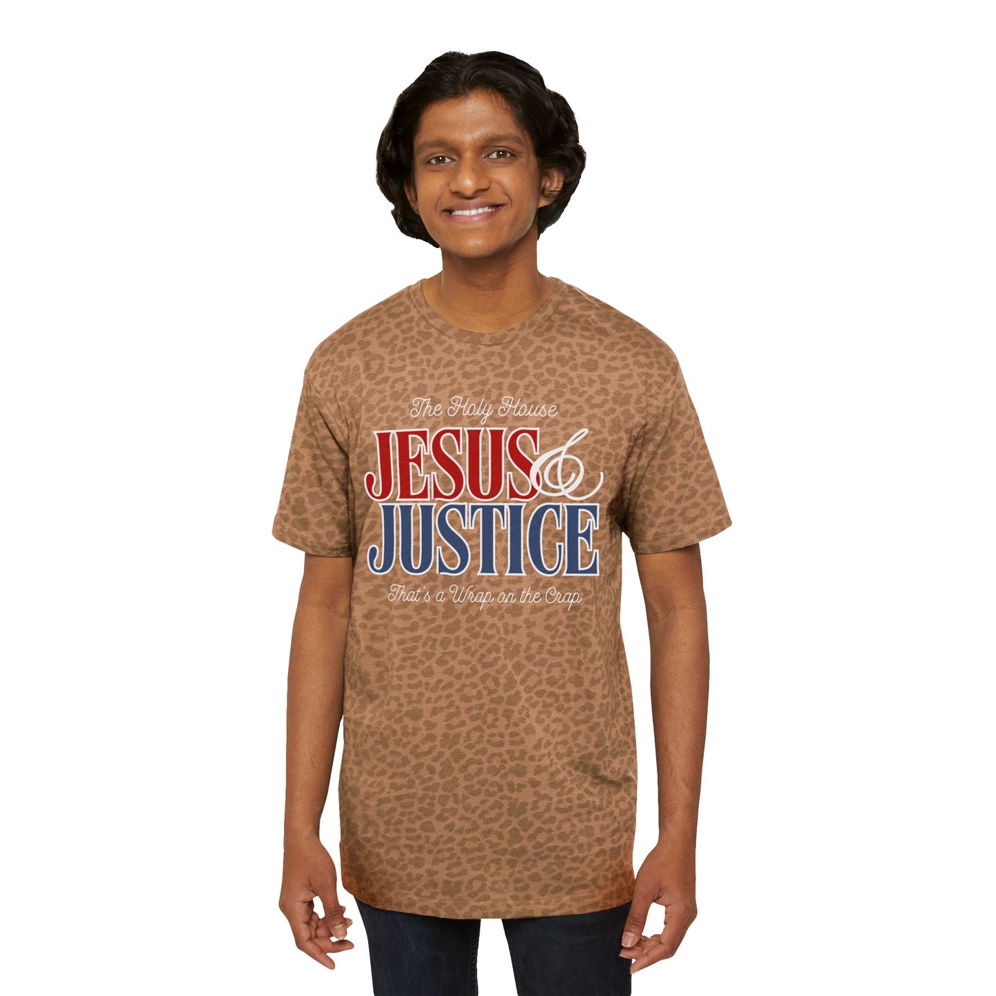 JESUS AND JUSTICE PATTERN TEE