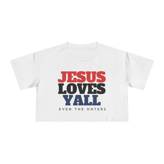 JESUS LOVES YALL CROP TEE