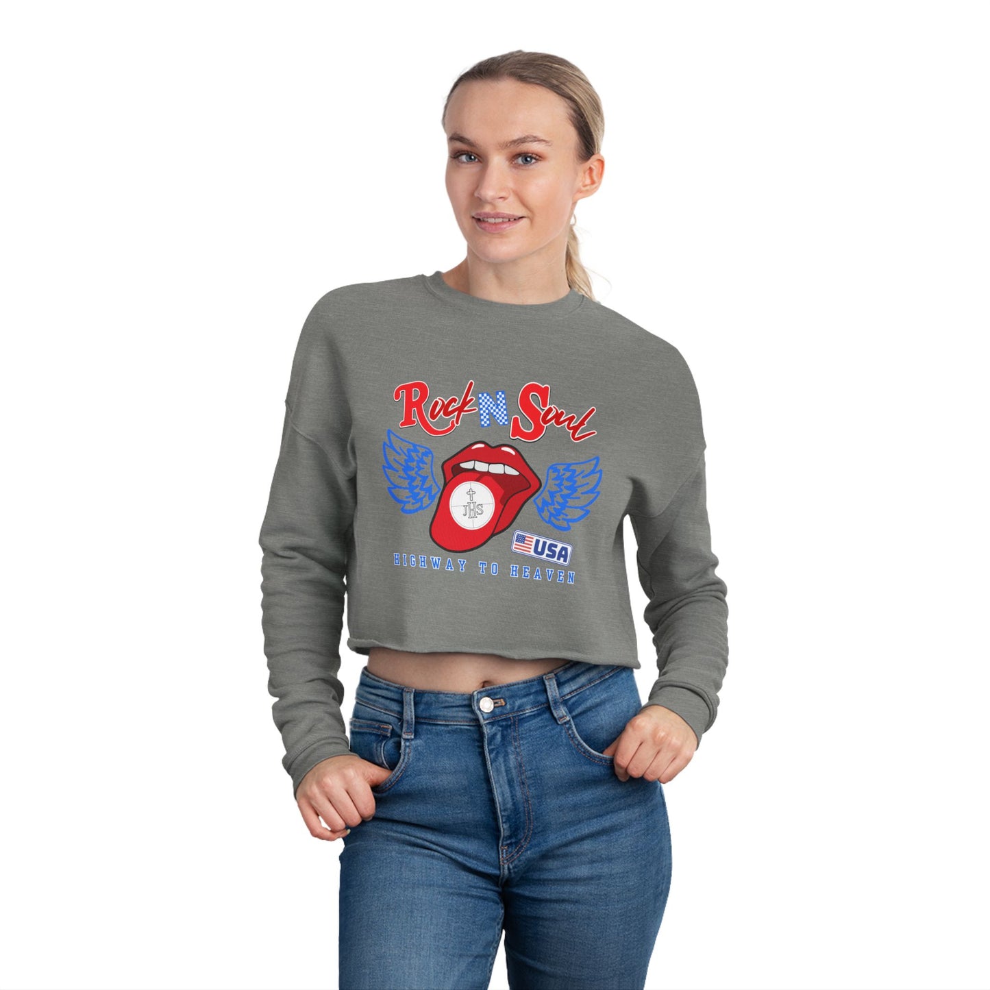 ROCK N SOUL CROP SWEATSHIRT