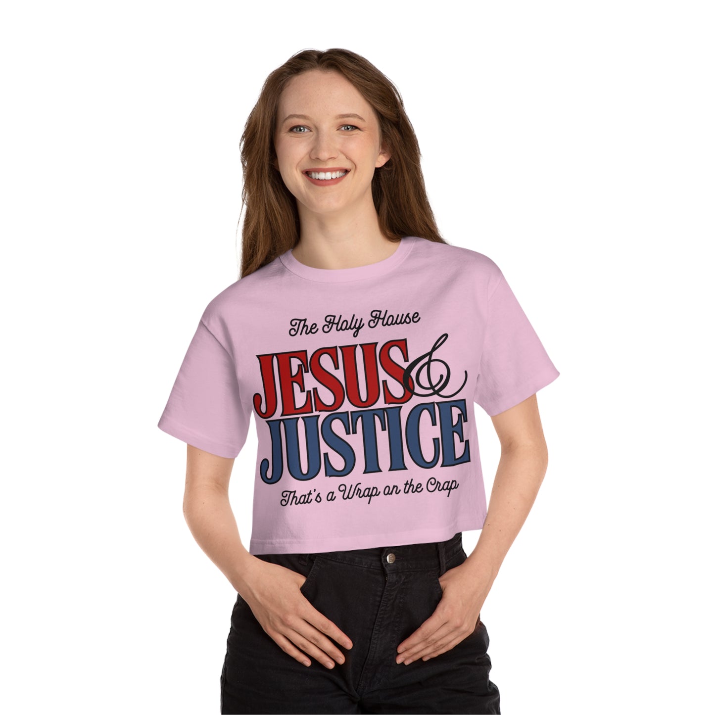 JESUS & JUSTICE CROP TEE