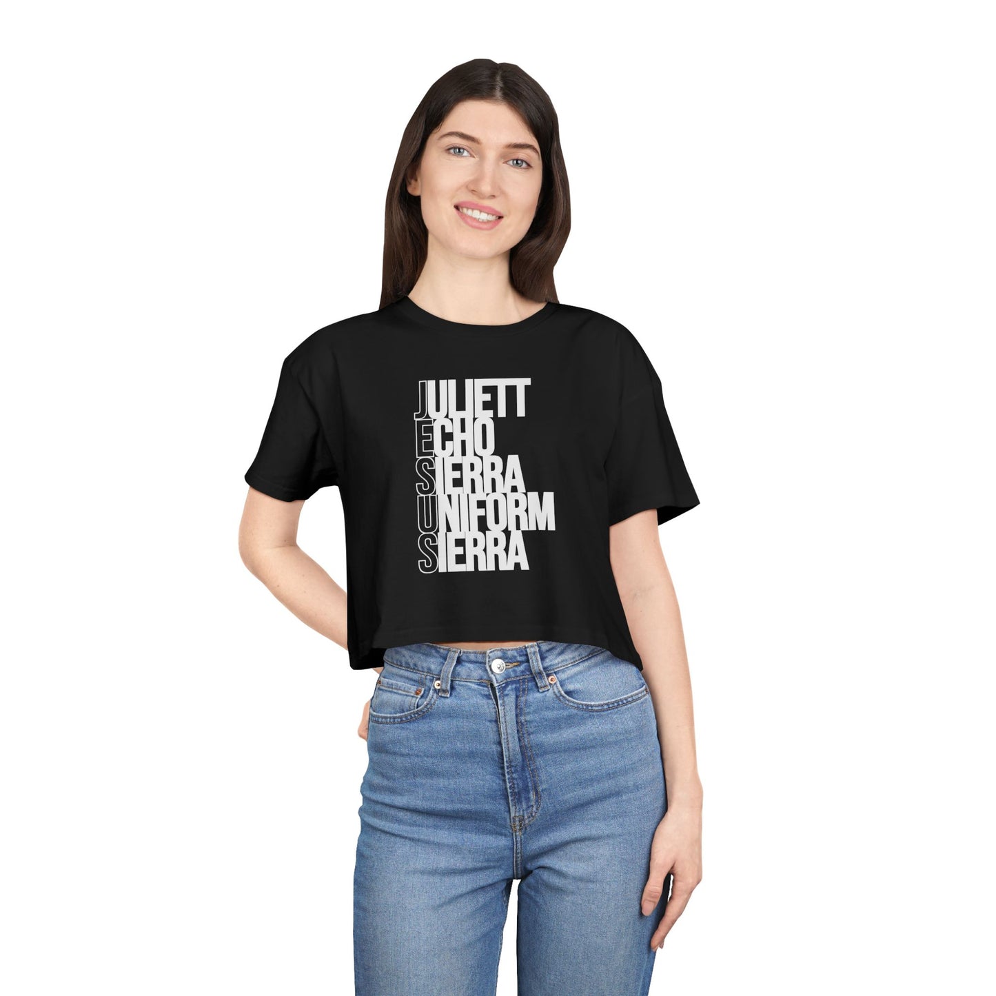 J E S U S CROP TEE