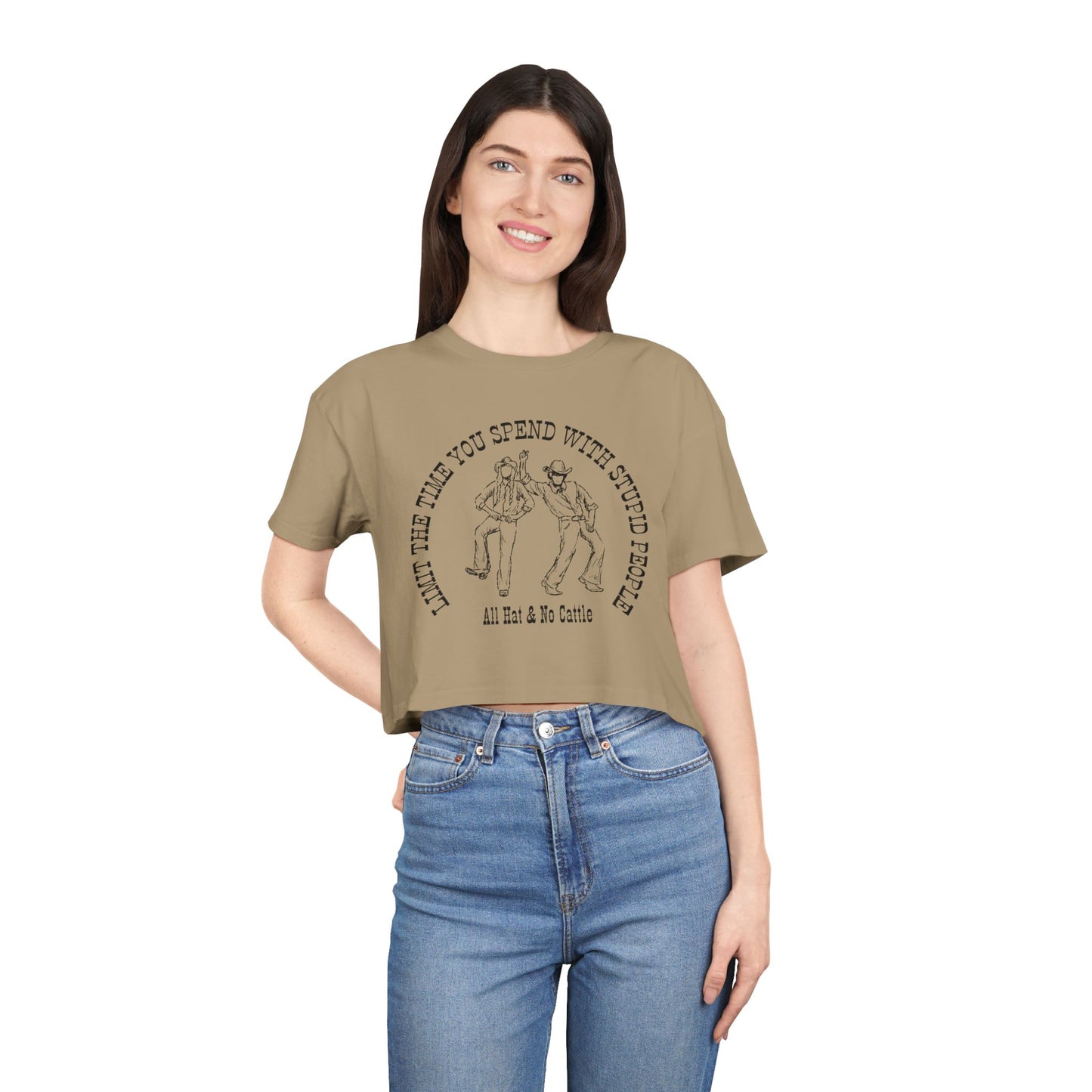 ALL HAT NO CATTLE CROP TEE