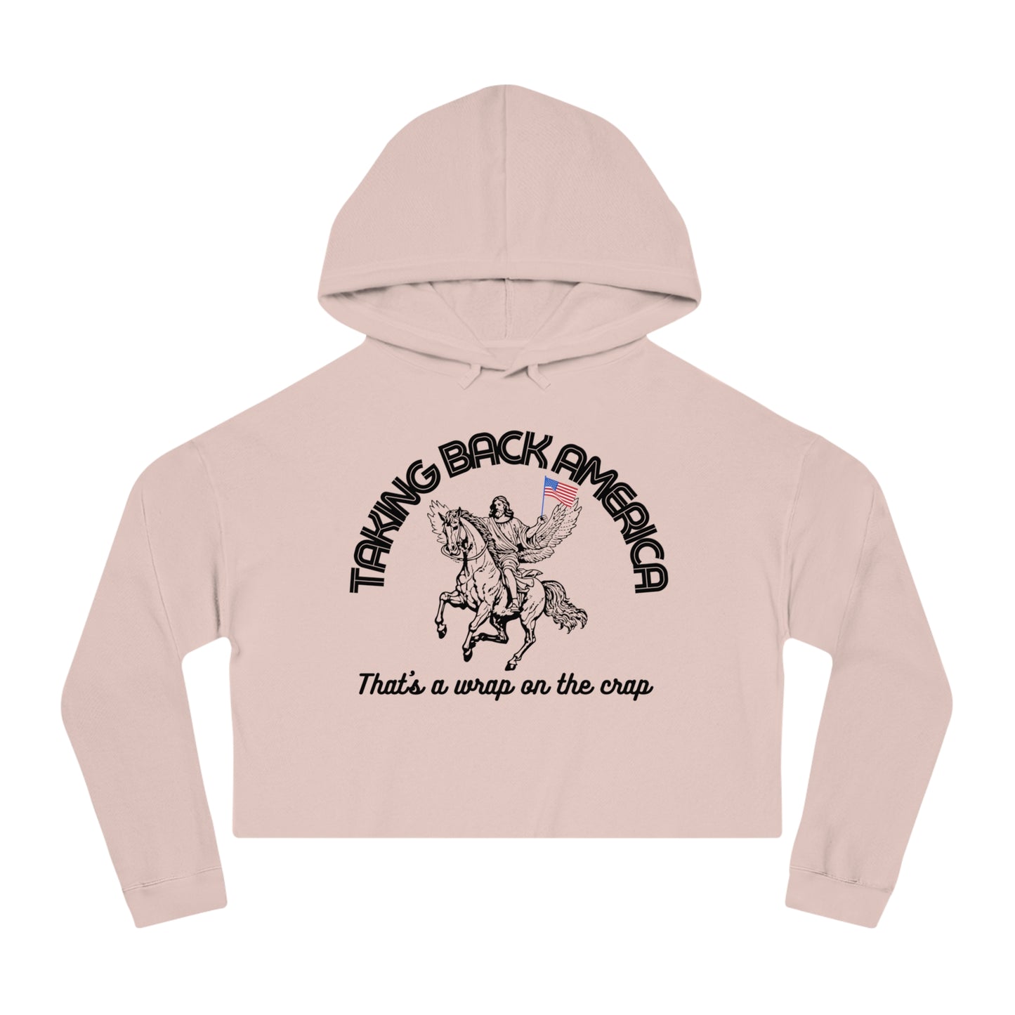 TAKING BACK AMERICA CROP HOODIE