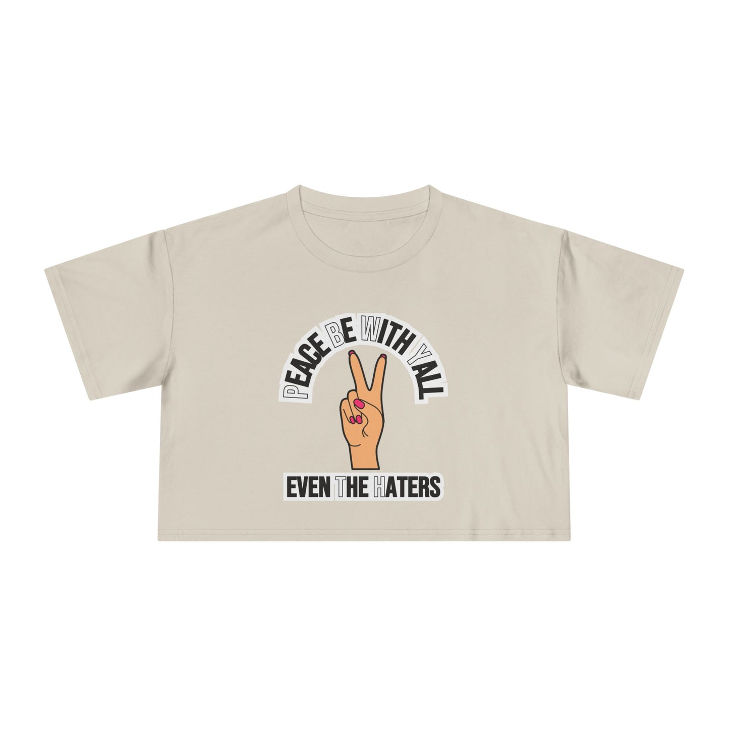 PEACE BE WITH YALL CROP TEE