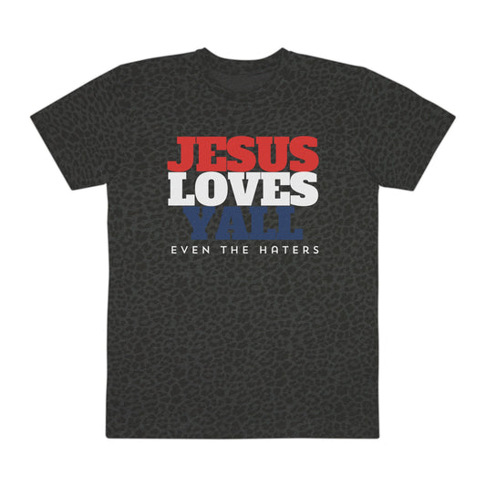 JESUS LOVES YALL PATTERN TEE