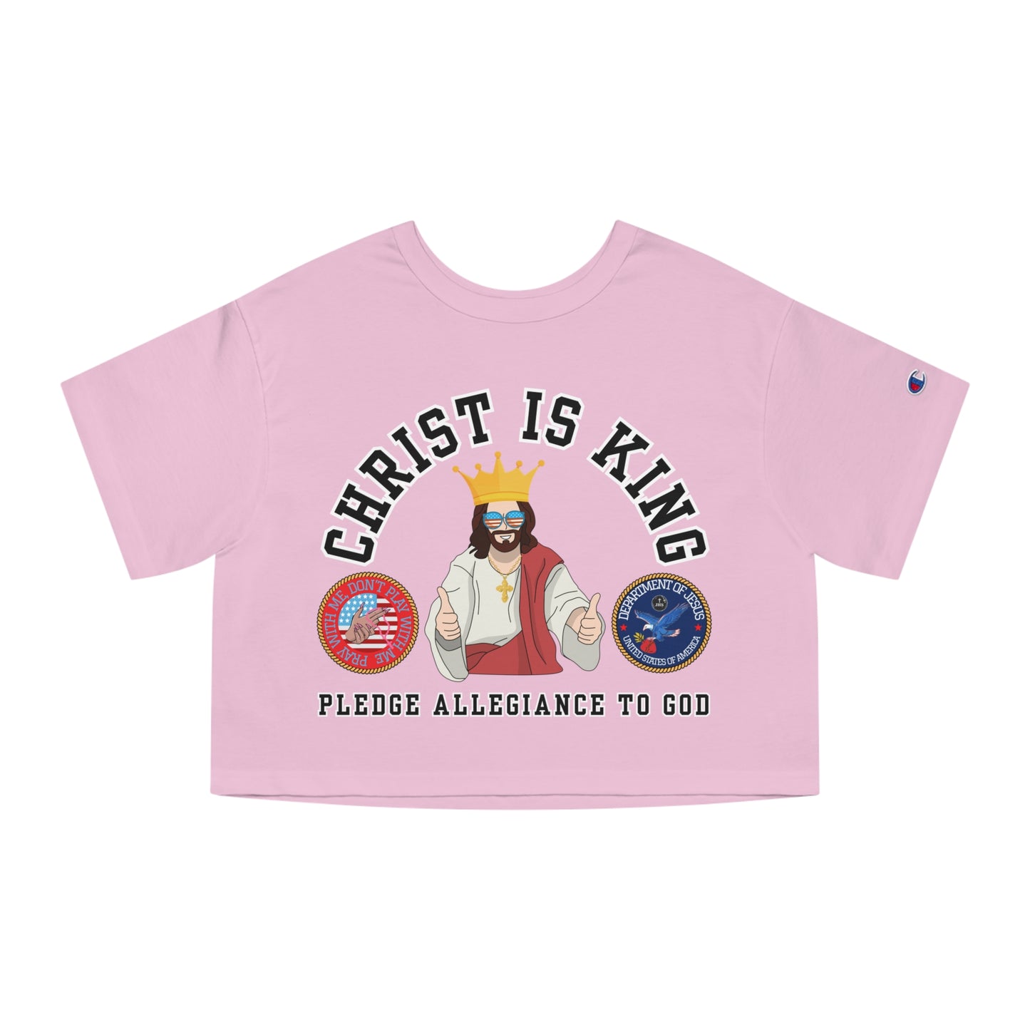 PLEDGE ALLEGIANCE TO GOD CROP TEE