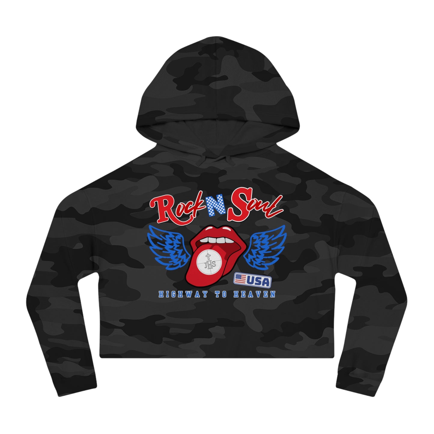 ROCK & SOUL CROP HOODIE