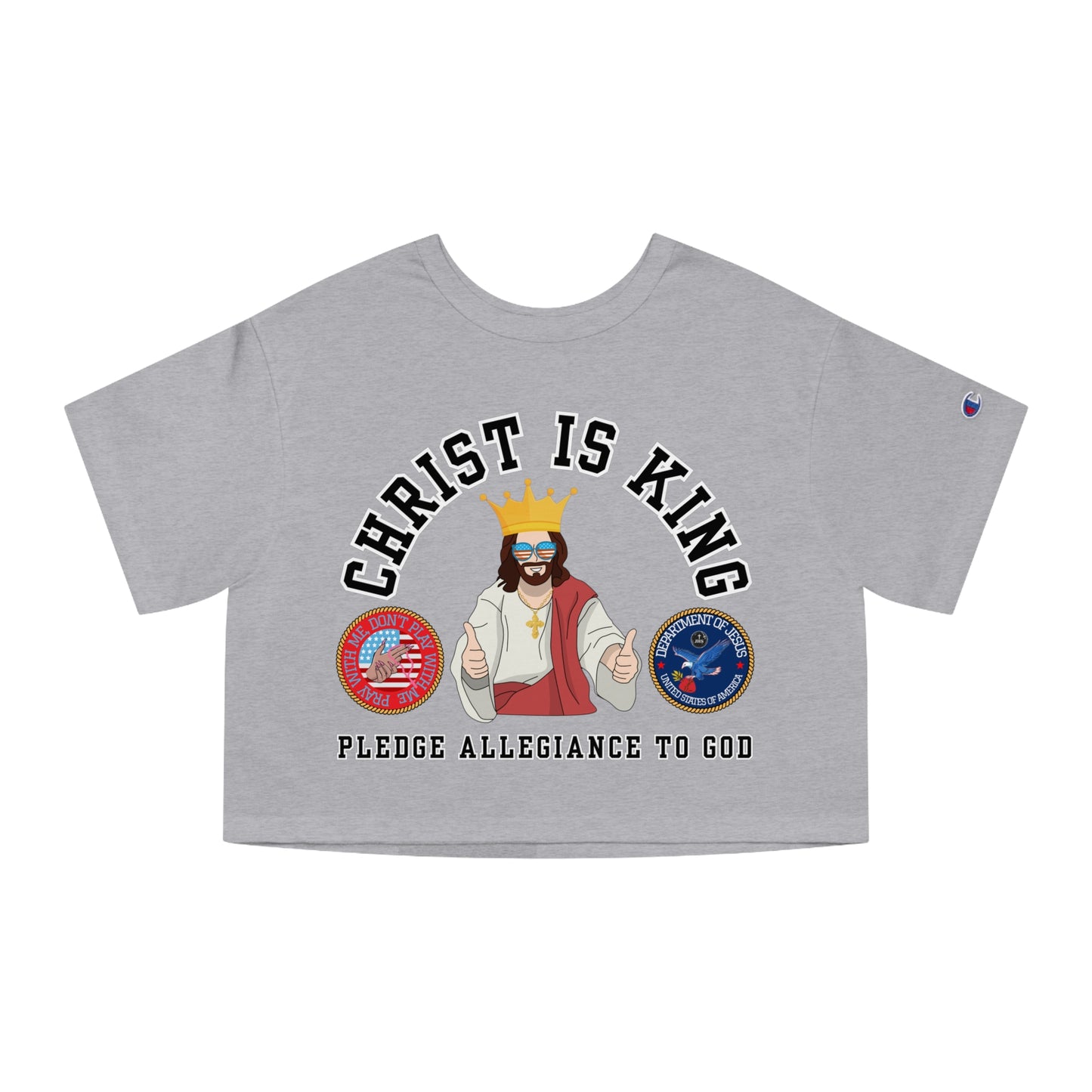 PLEDGE ALLEGIANCE TO GOD CROP TEE