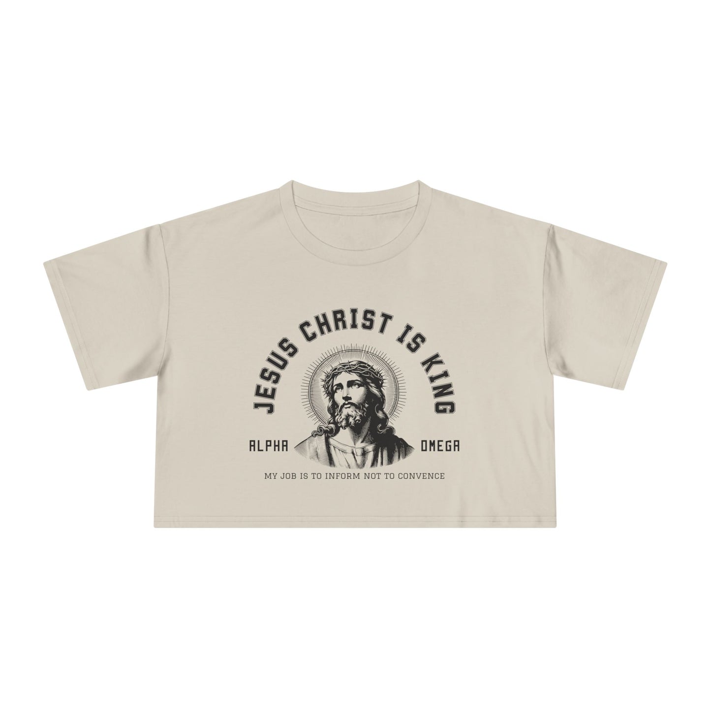 INFORM NOT CONVINCE CROP TEE