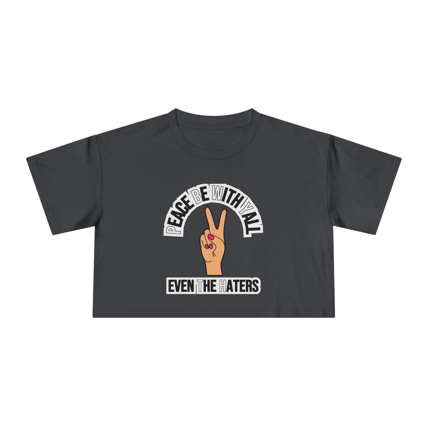 PEACE BE WITH YALL CROP TEE