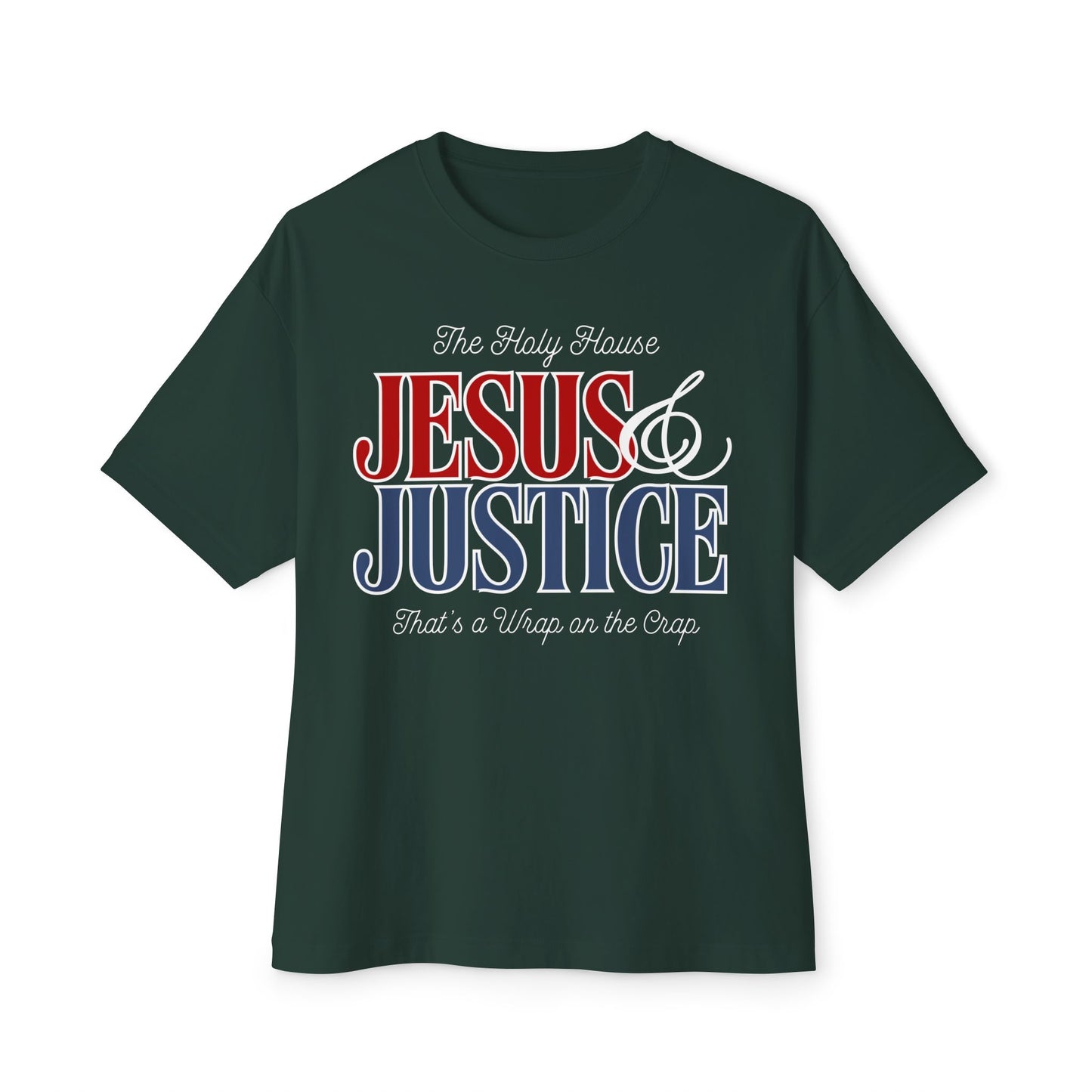 JESUS AND JUSTICE BOXY TEE