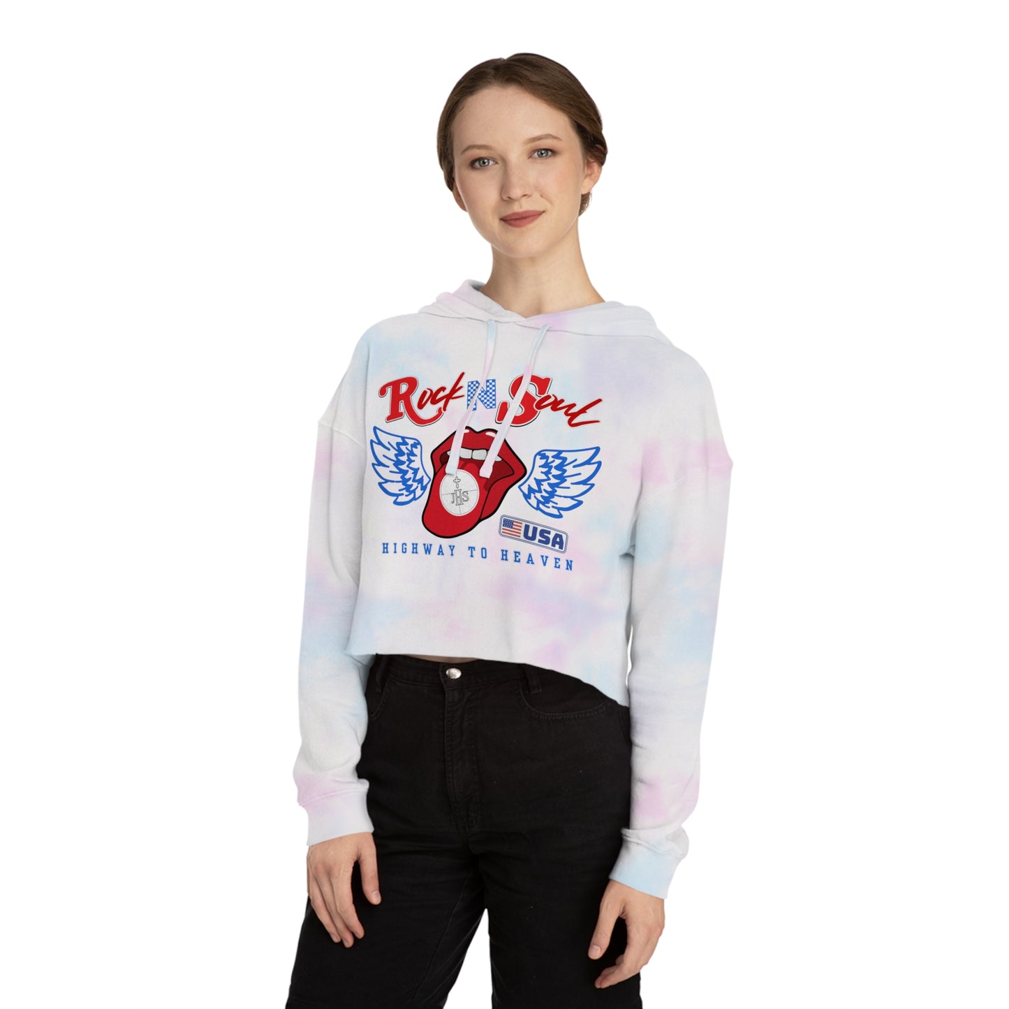 ROCK & SOUL CROP HOODIE