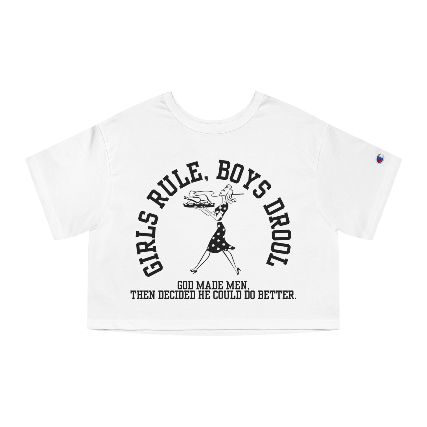 GIRLS RULE BOY DROOL CROP TEE