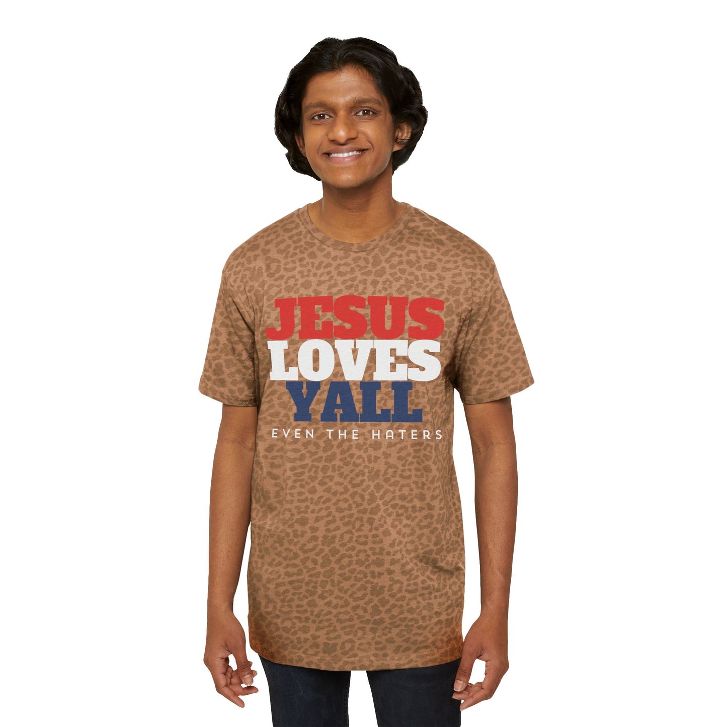 JESUS LOVES YALL PATTERN TEE