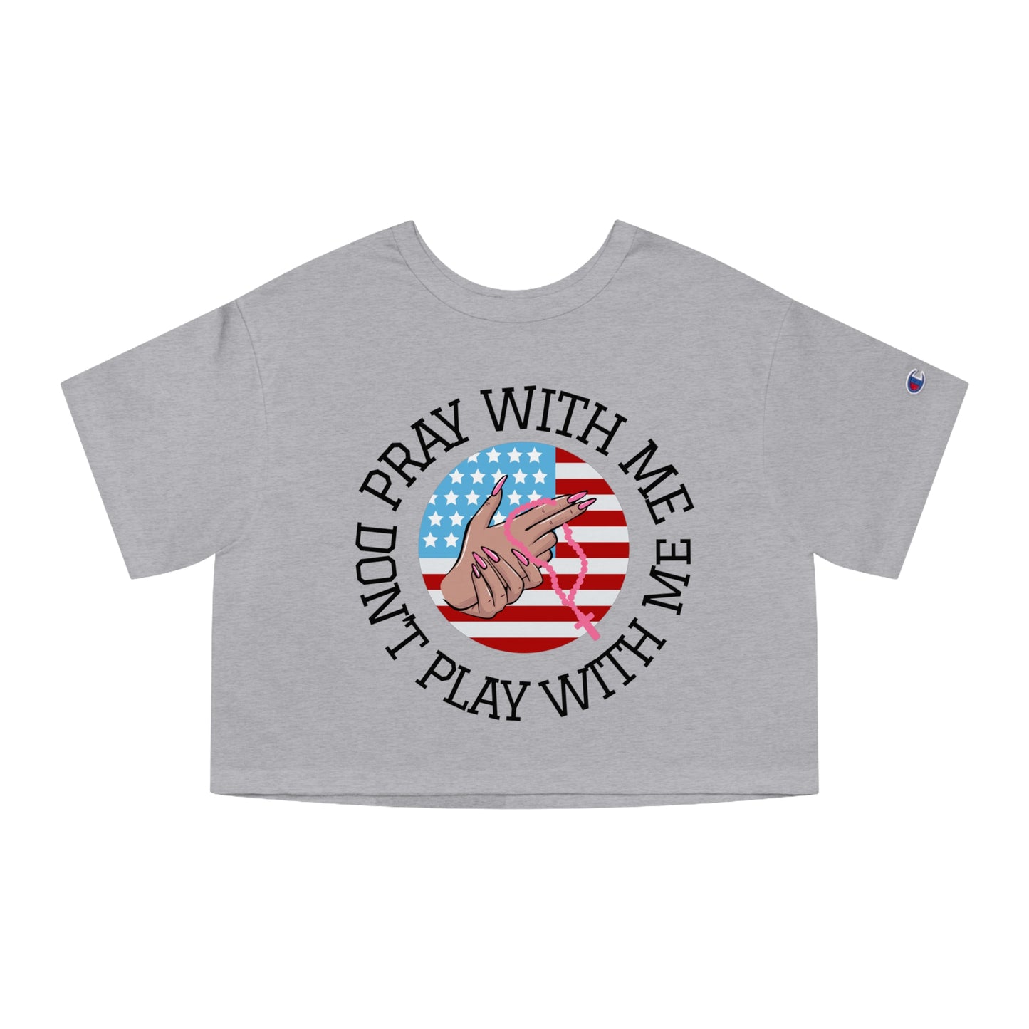 PRAY DON'T PLAY CROP TEE