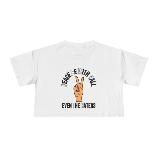 PEACE BE WITH YALL CROP TEE